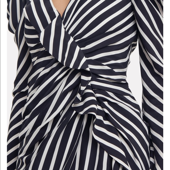Navy striped ruffle mini dress NWT!!! - Picture 5 of 5